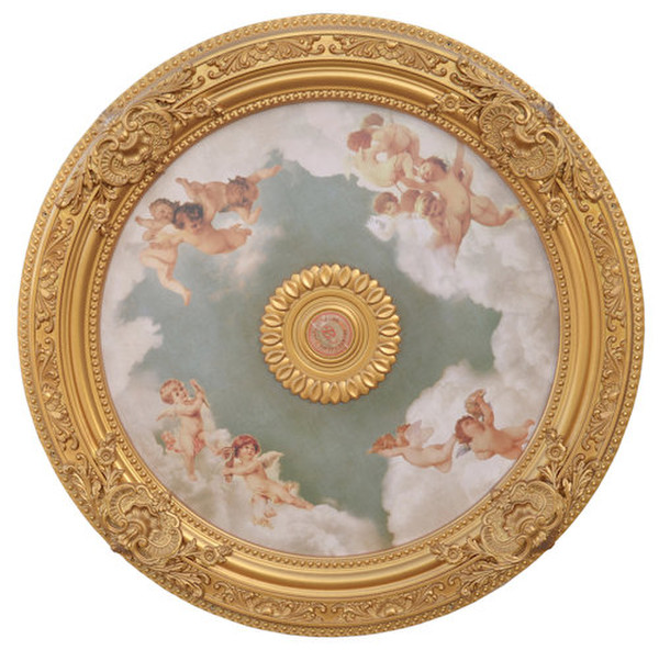 Cherub Sky Round Ceiling Medallions Clouds architectural heavenly
